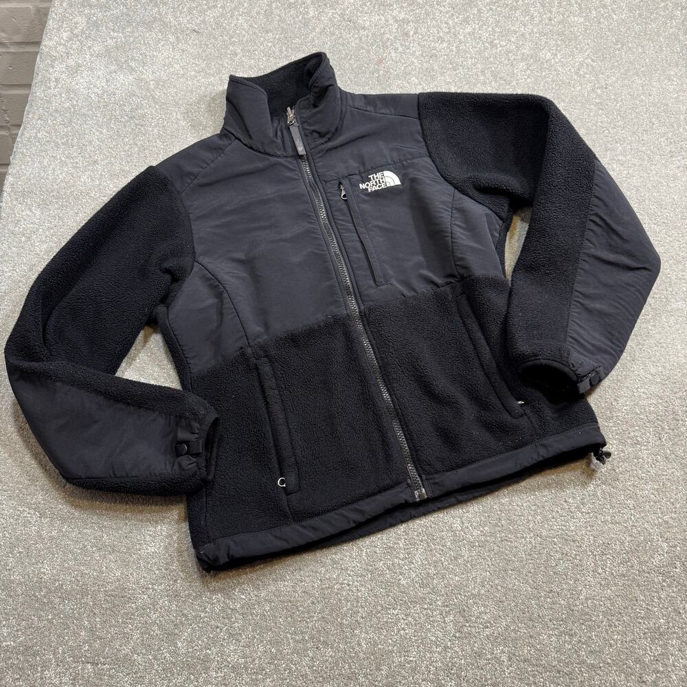 Vintage Y2K North Face Denali Fleece Jacket Black Full Zip Womens XS Gorpcore